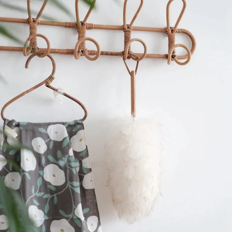 Rattan Wall Hooks | Rustic Coat Hooks for Wall with Unique Texture | Stylish Organizers for Home Decor 3