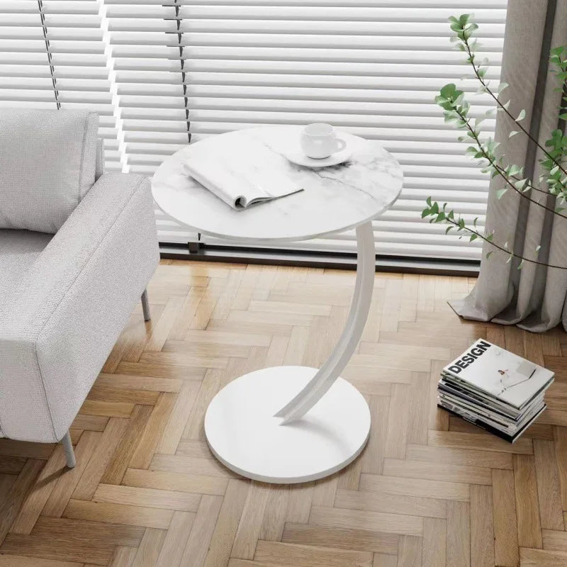 Reinforced Round Bedside Table with Compact Design | Versatile Side Table for Small Spaces 10