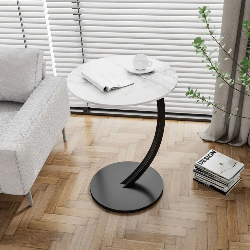 Reinforced Round Bedside Table with Compact Design | Versatile Side Table for Small Spaces 4