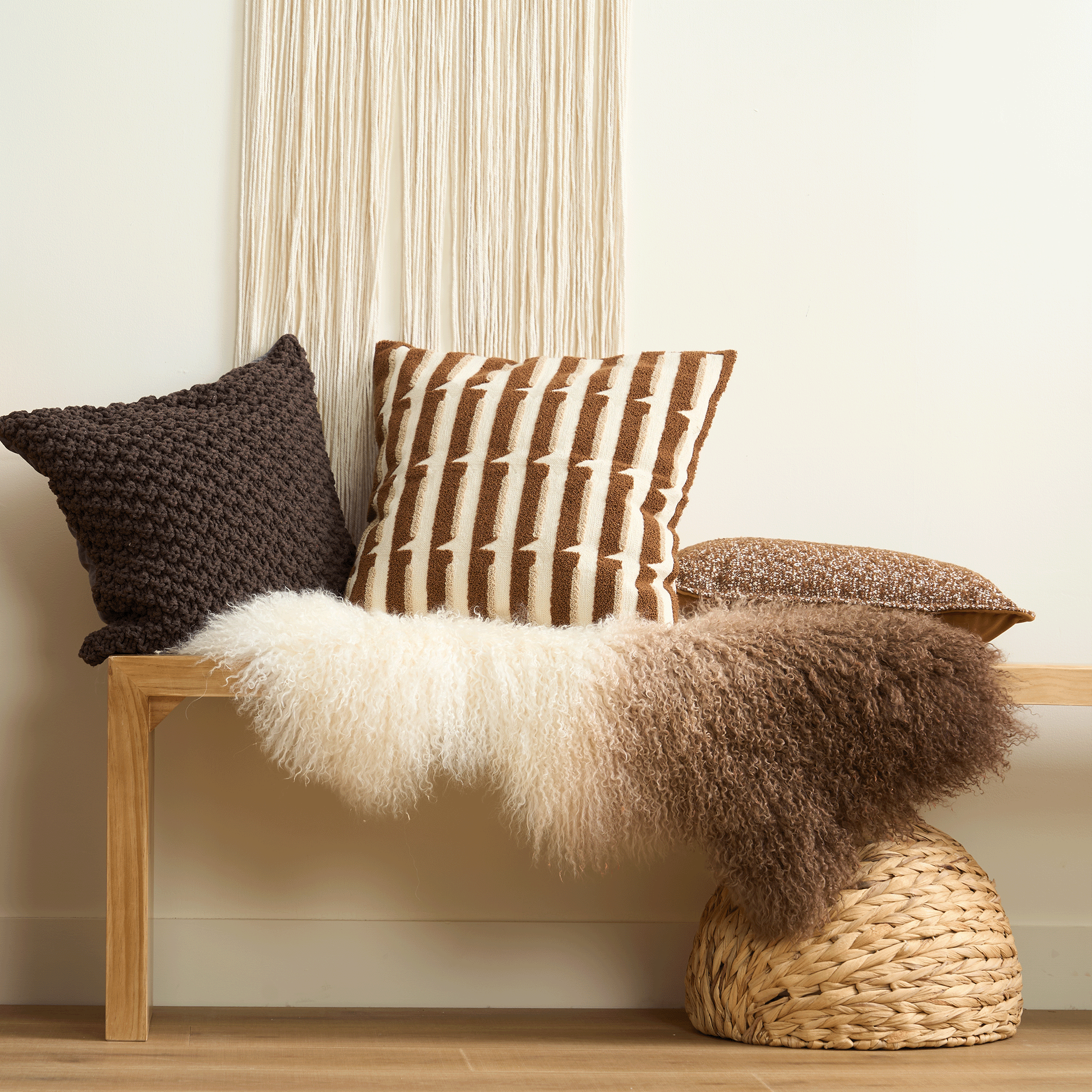 Rhythm Collection | Stripe Cushion Cover with Hidden Zipper | Soft & Durable Design for Cozy Comfort 7