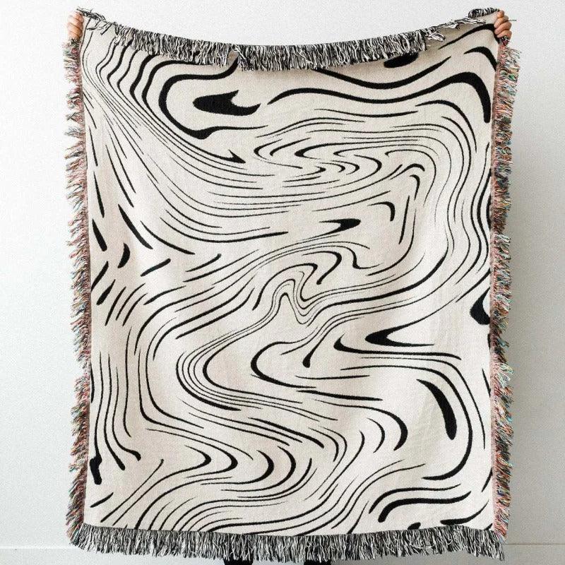 Rustic Elegance | Cotton Throw Blanket with Bold Striped Pattern | Cozy Home Decor for All Seasons 0