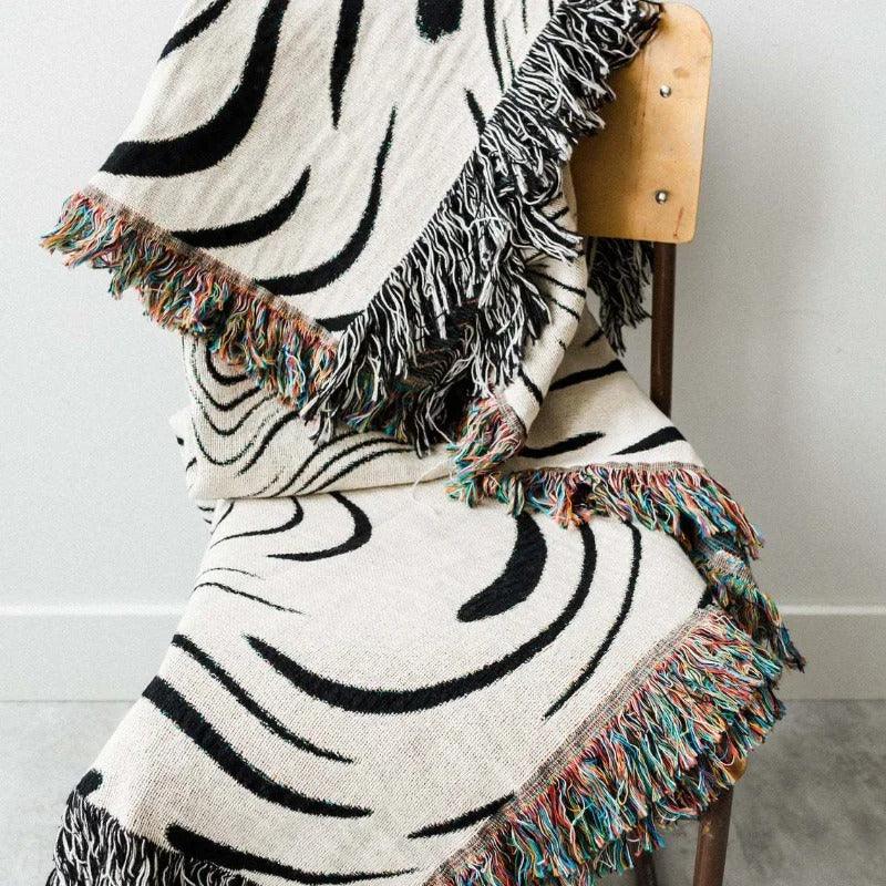 Rustic Elegance | Cotton Throw Blanket with Bold Striped Pattern | Cozy Home Decor for All Seasons 3