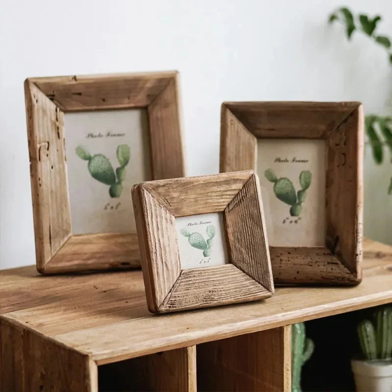 Rustic Wood Photo Frame Collection | Handmade Solid Pine Frame for Unique Décor 1