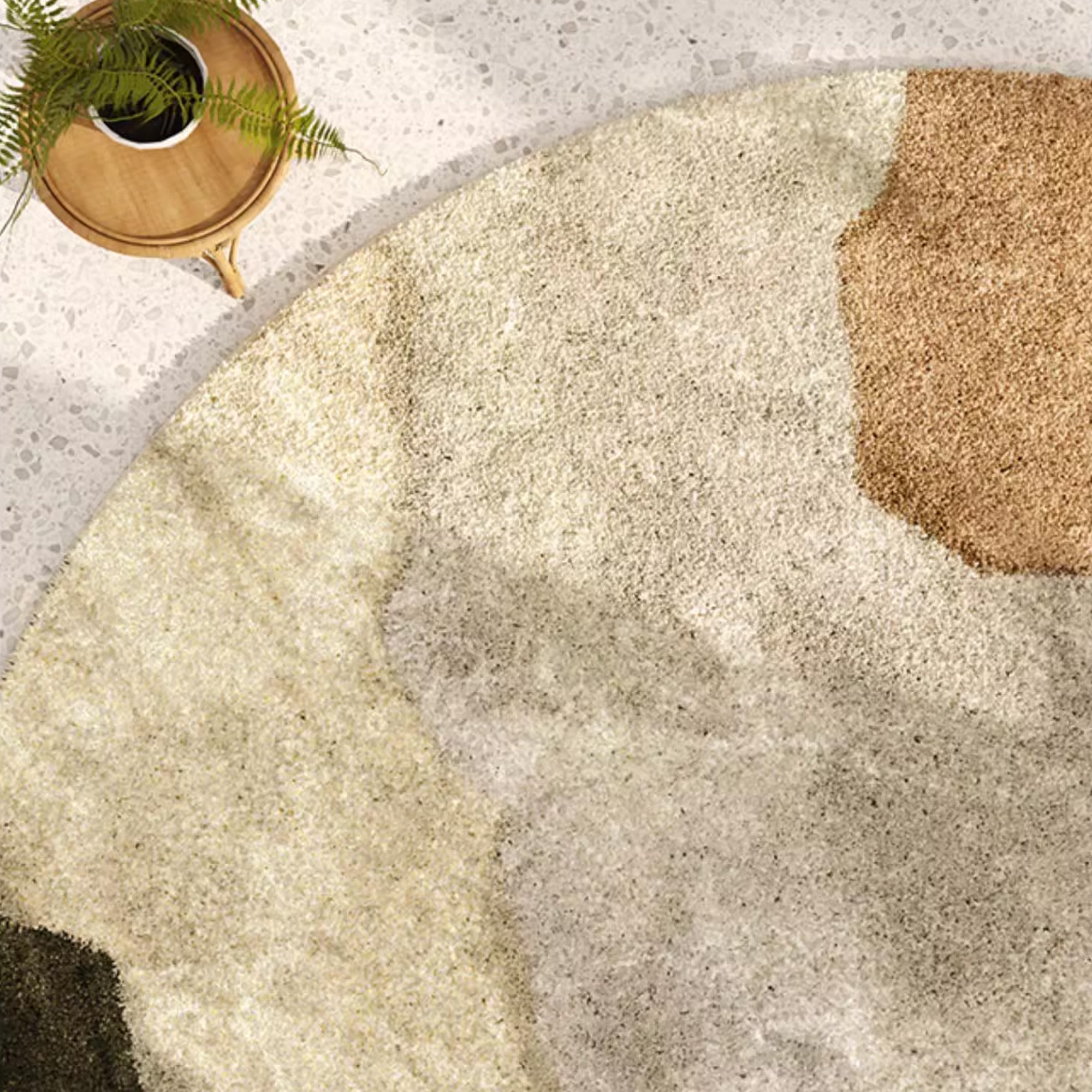 Sahara Blend | Abstract Round Rug with Spillproof Design | Cozy Touch for Stylish Living Spaces 2