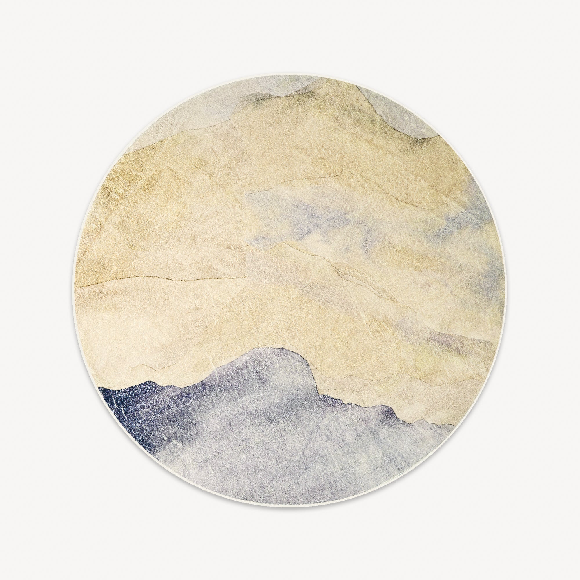 Serene Abstract Round Rug | Spillproof Design for Pet-Friendly Living Spaces 0