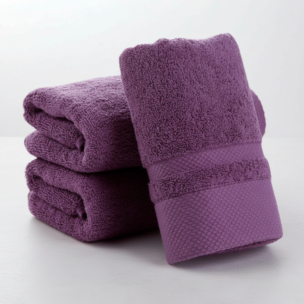 Soft Cotton Blend Bath Towels with Quick Absorbency | Elegant Striped Design for Luxurious Drying 5