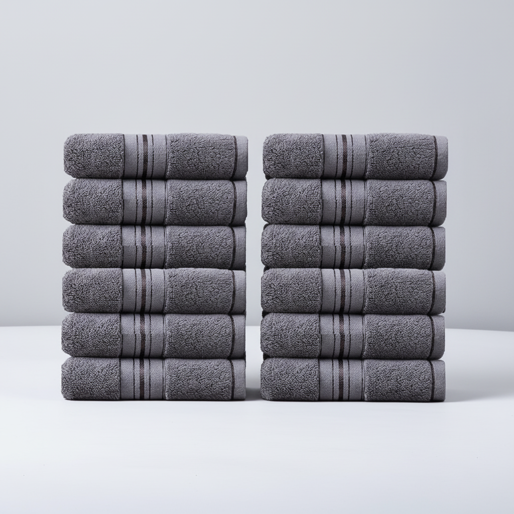 Soft Terry Towels Set | High Absorbency & Elegant Striped Design for Luxurious Comfort 6