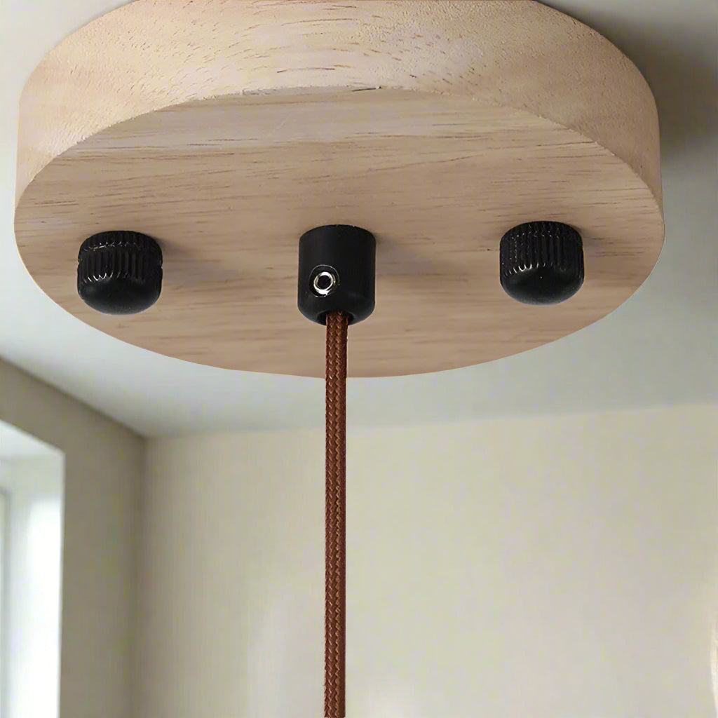 Sonoma Collection | Pendant Light with Natural Travertine & Wood Accents | Soft LED Glow for Kitchen Island Lighting 7