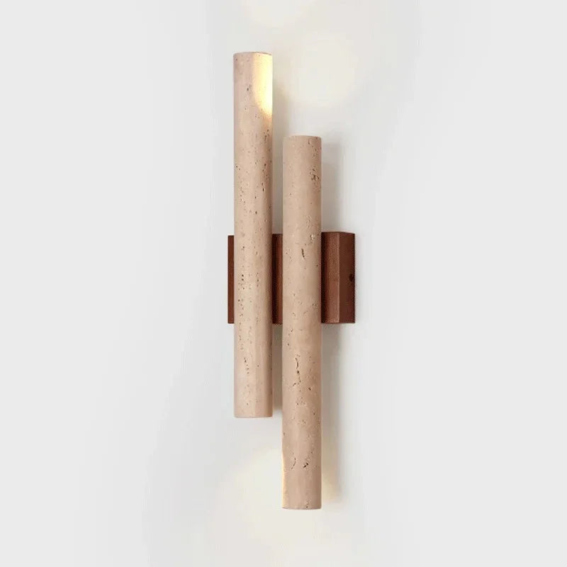 Stone Wall Lamp | LED Wall Sconce with Up-and-Down Lighting | Modern Ambiance for Home Decor 0