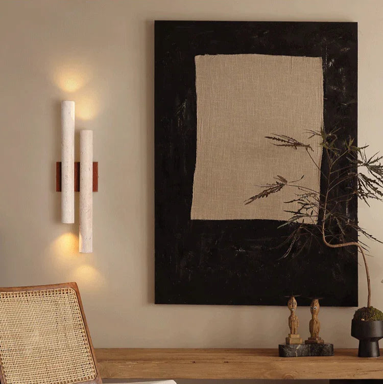 Stone Wall Lamp | LED Wall Sconce with Up-and-Down Lighting | Modern Ambiance for Home Decor 1