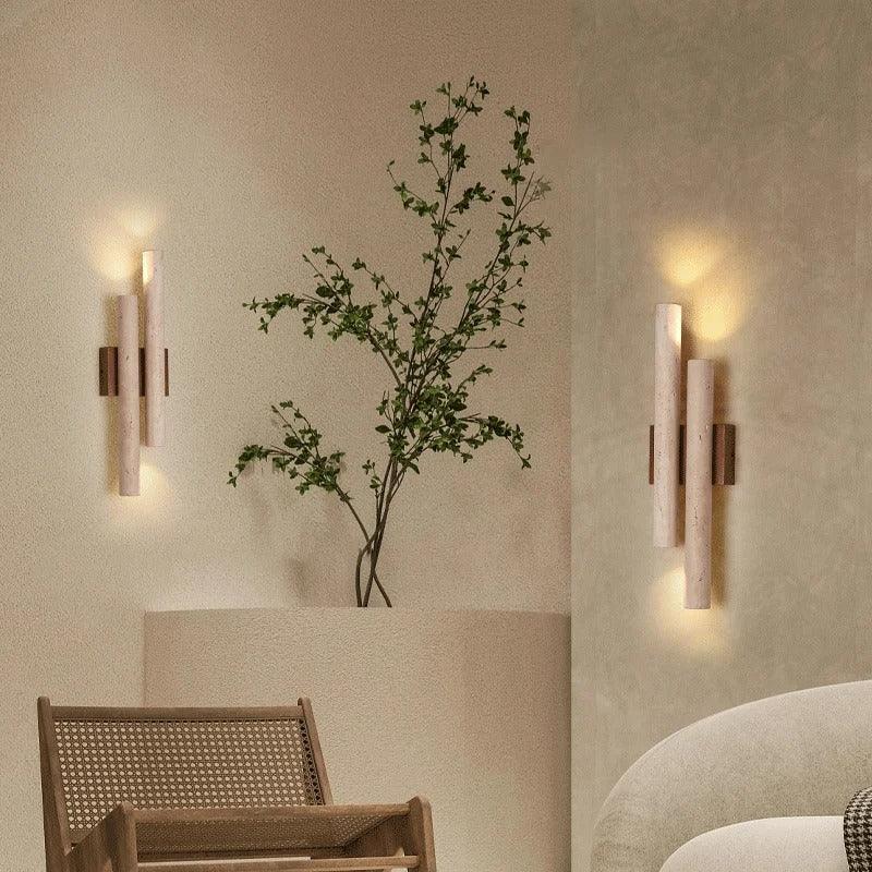 Stone Wall Lamp | LED Wall Sconce with Up-and-Down Lighting | Modern Ambiance for Home Decor 5