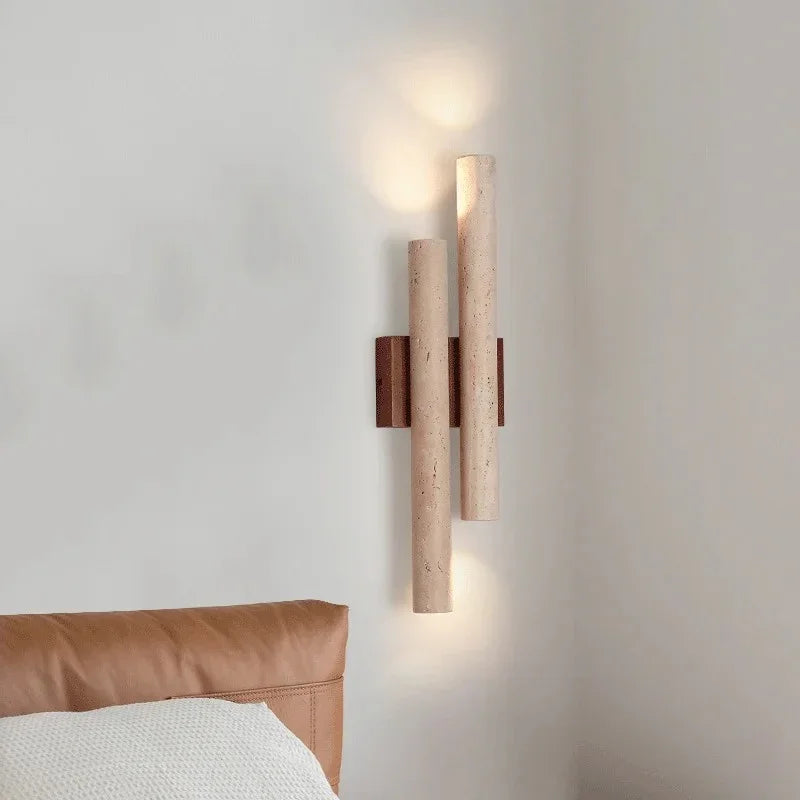 Stone Wall Lamp | LED Wall Sconce with Up-and-Down Lighting | Modern Ambiance for Home Decor 6