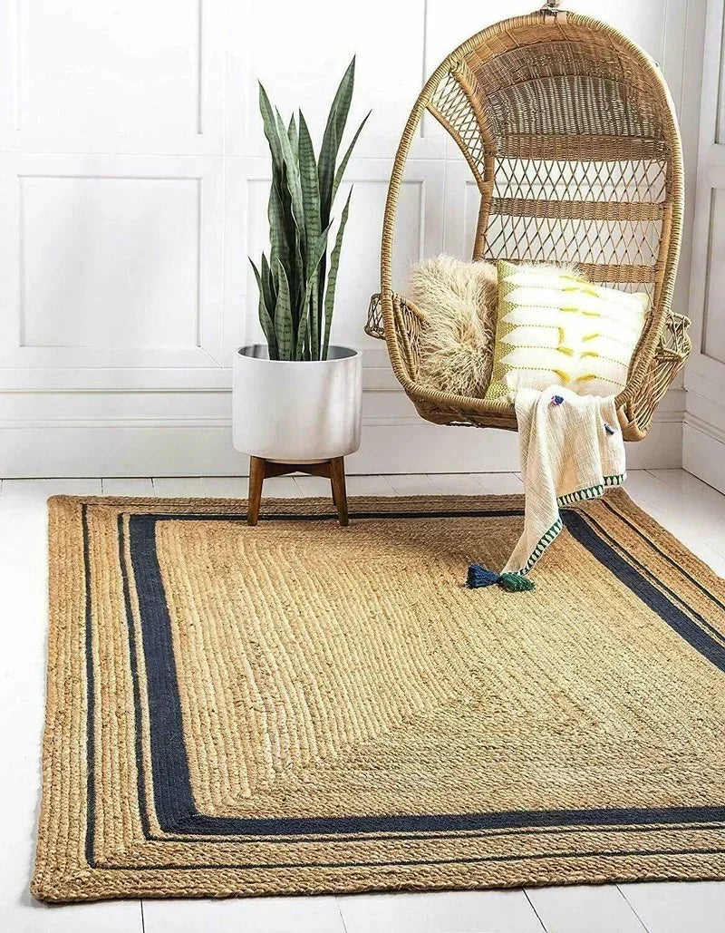 Striped Jute Runner Rug | Eco-Friendly Design for Hallways & Home Decor 1
