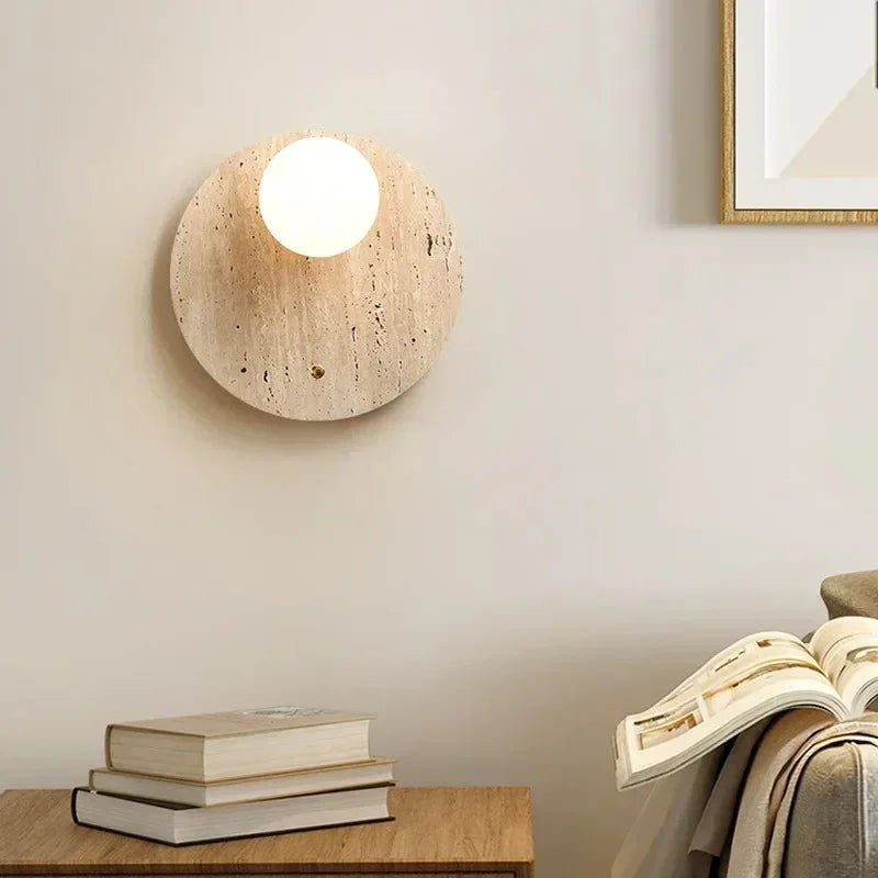 Travertine Wall Lamp | Soft Lighting Wall Sconce for Warm Ambiance 4