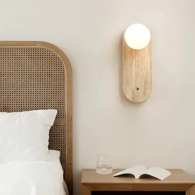 Travertine Wall Lamp | Soft Lighting Wall Sconce for Warm Ambiance 5