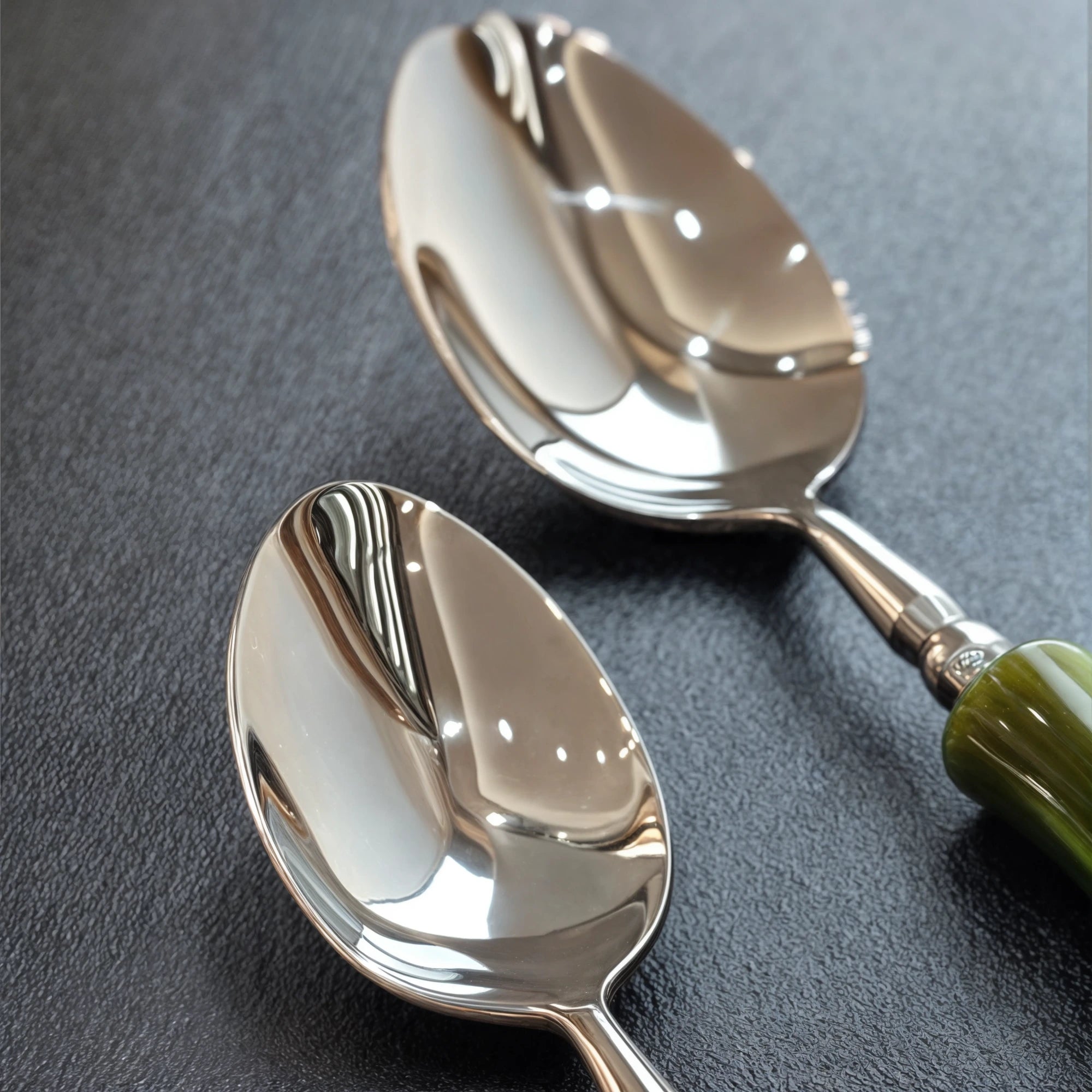 Valldemossa | Cutlery Set with Pearlescent Green Handles | Elegant Design for Everyday Dining 3