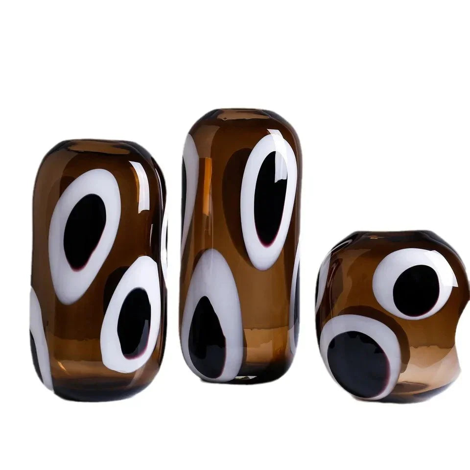 Vianney | Clear Glass Flower Vase with Unique Spot Pattern | Modern Decor for Elegant Home Styling 6