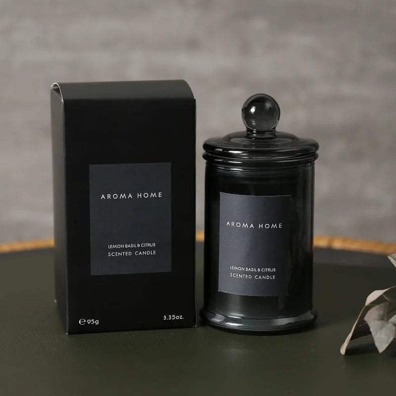 Vintage Collection | Scented Candle with Elegant Glass Jar | Eco-Friendly Soy Wax for Relaxation 0