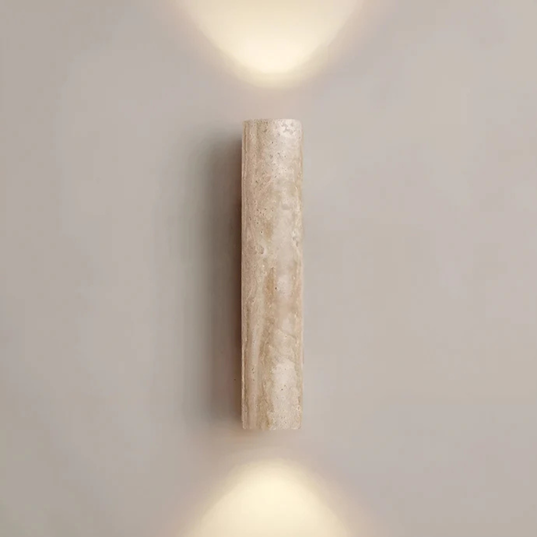 Wabi Sabi | Wall Lamp with Unique Travertine Design | Warm LED Lighting for Serene Ambiance 2