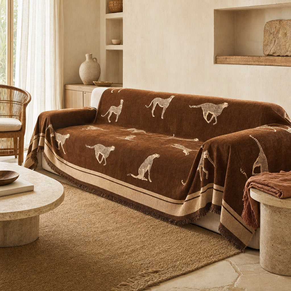 Cheetah Print Anti-Pilling Sofa Cover