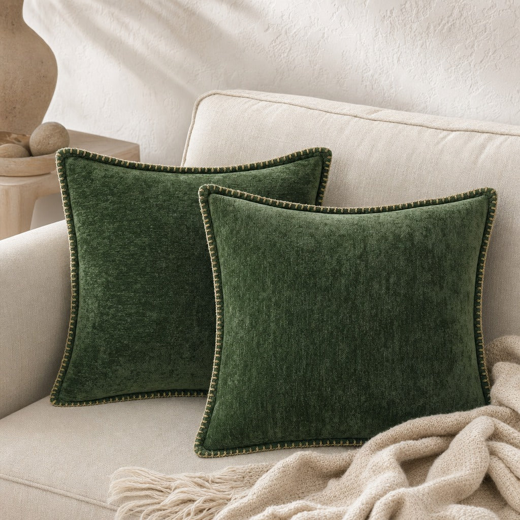 Marlin Soft Velvety Chenille Throw Pillow