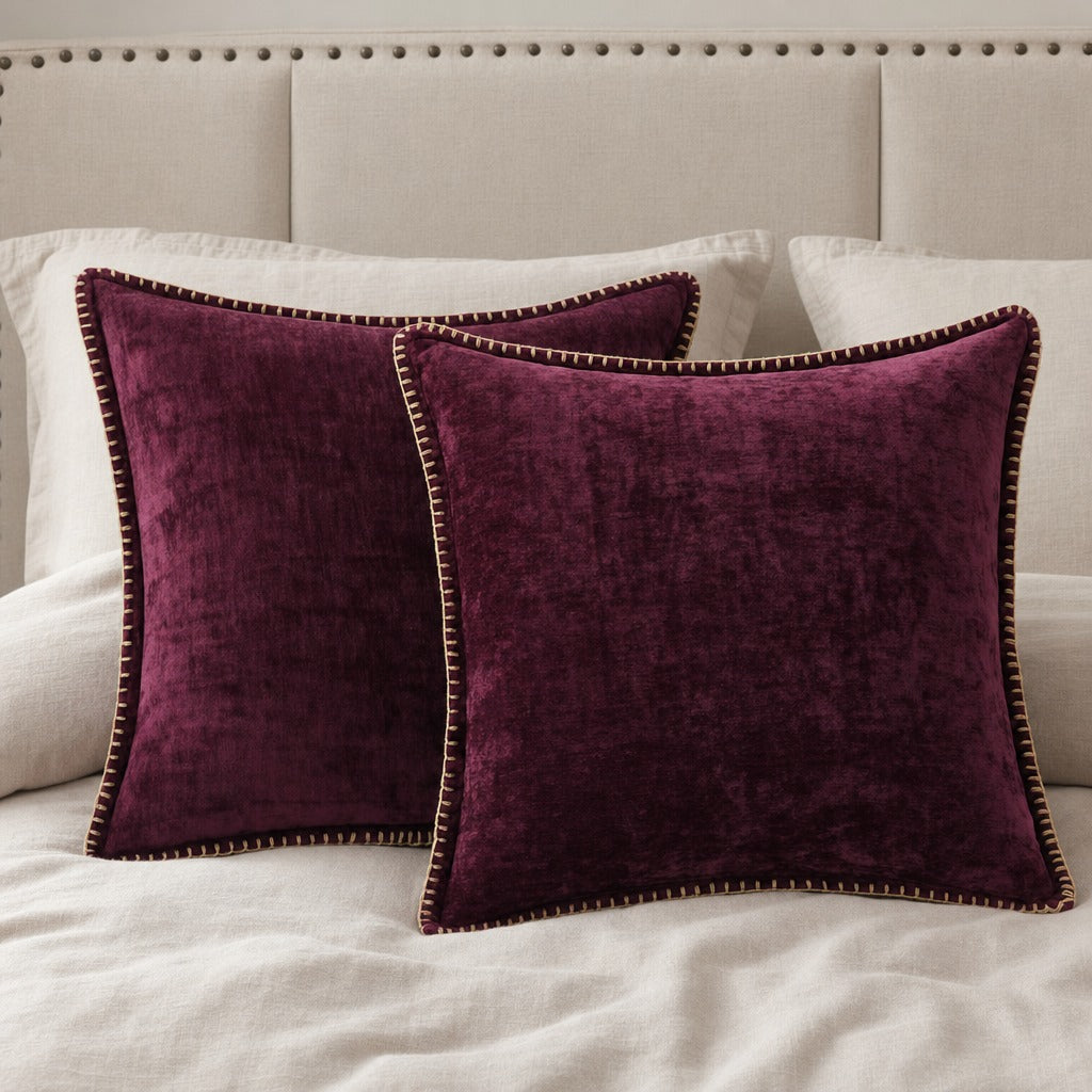 Marlin Soft Velvety Chenille Throw Pillow