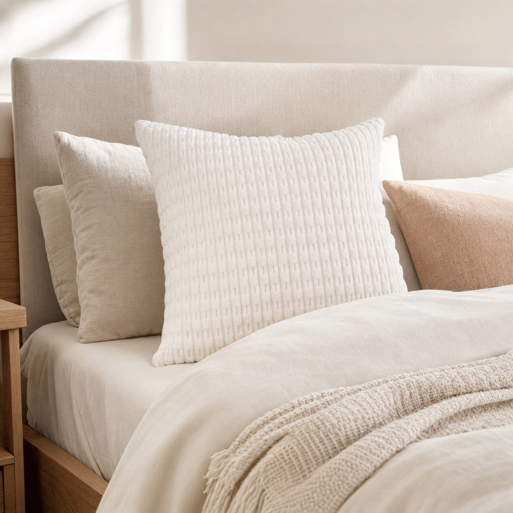 Fur Pillow Cover Set (2-Piece) with Hidden Zipper