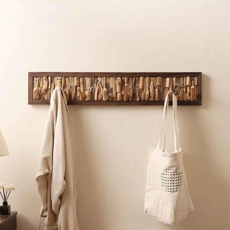 Wooden Wall Mounted Coat Rack with Durable Hooks | Stylish Design for Organized Entryways 2