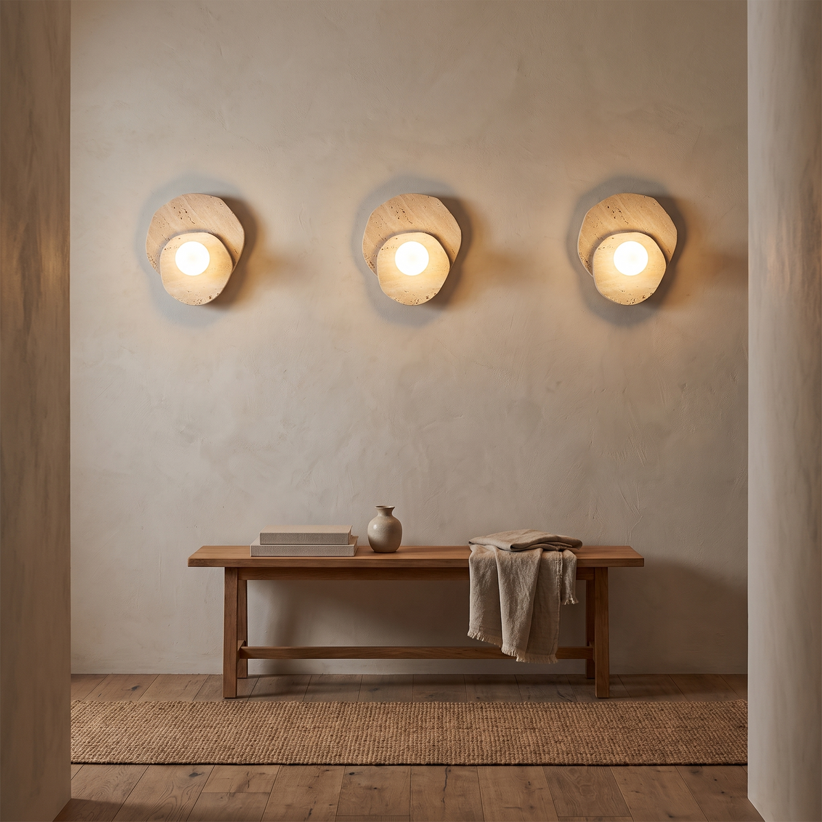 Abbot marble wall lamp in a hallway