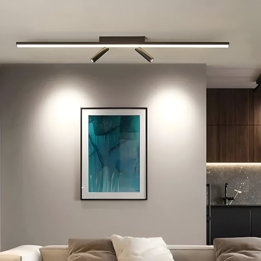 Acanthus Adjustable Spotlight shown in a modern living room