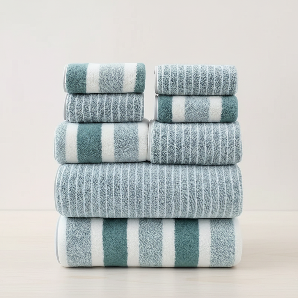 Aurelia Bath Towels Set shown in available colourways
