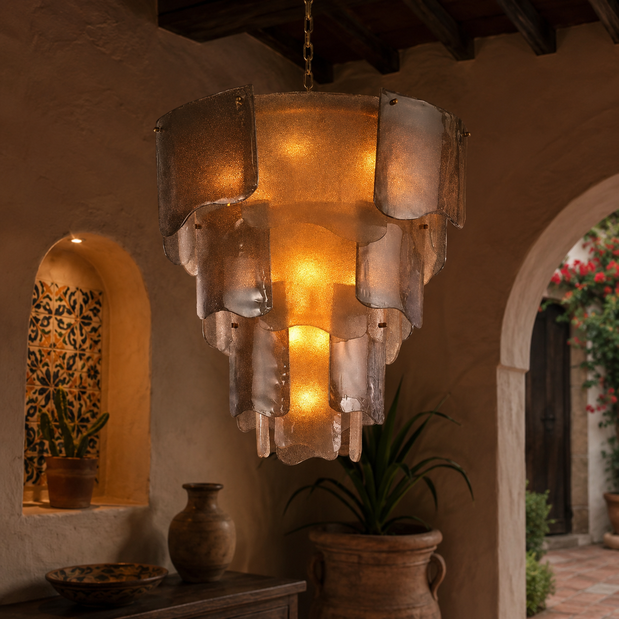 Aziz Glass Chandelier