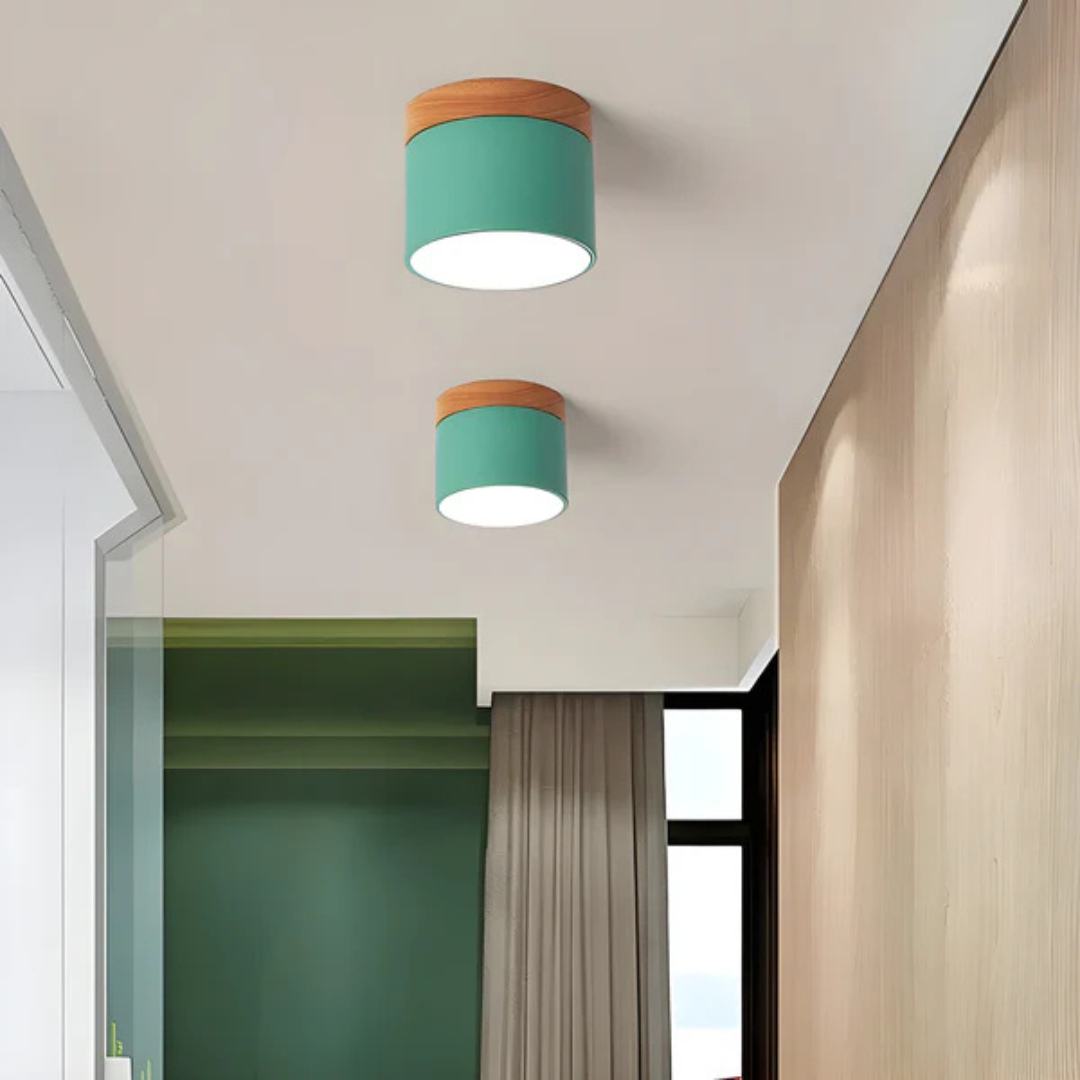 Bawley vintage LED downlight seven color finishes displayed together