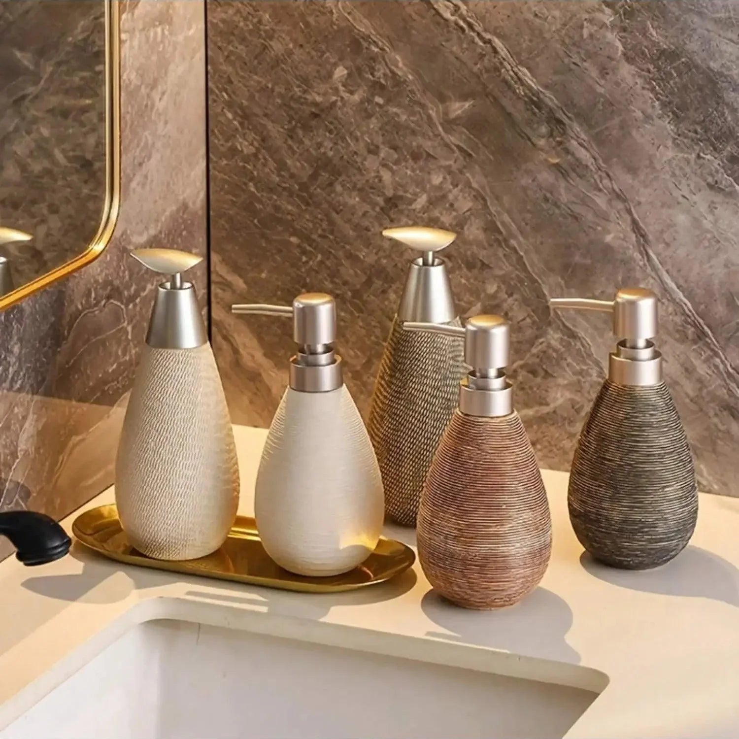 Brelon Ceramic Soap Dispenser pump mechanism detail