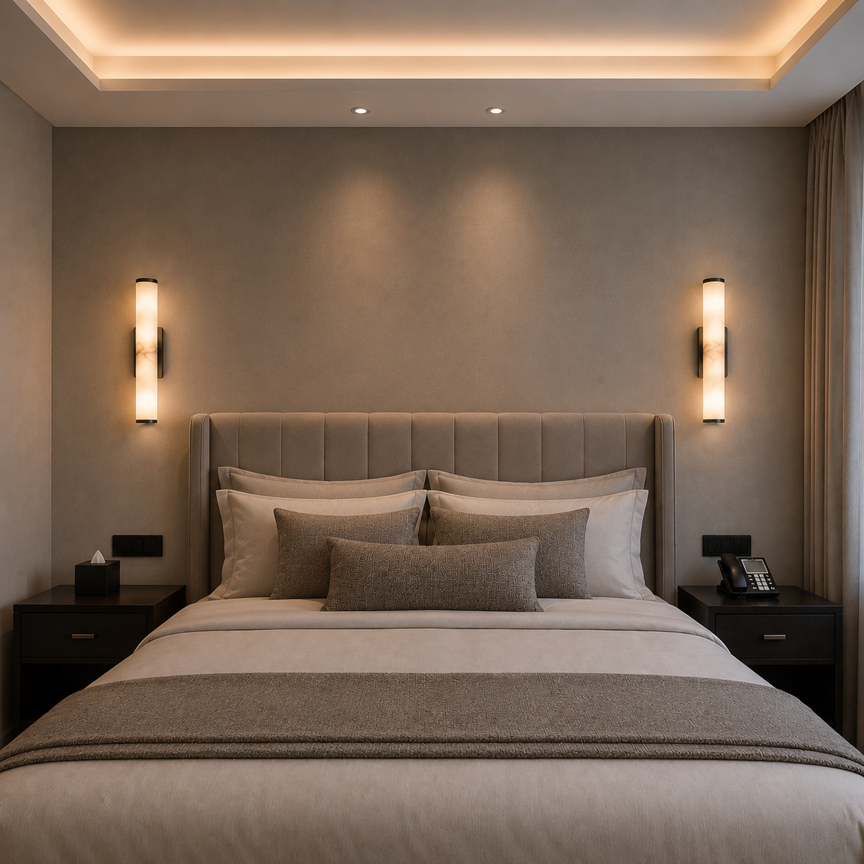 Bungan wall light close-up of copper backplate