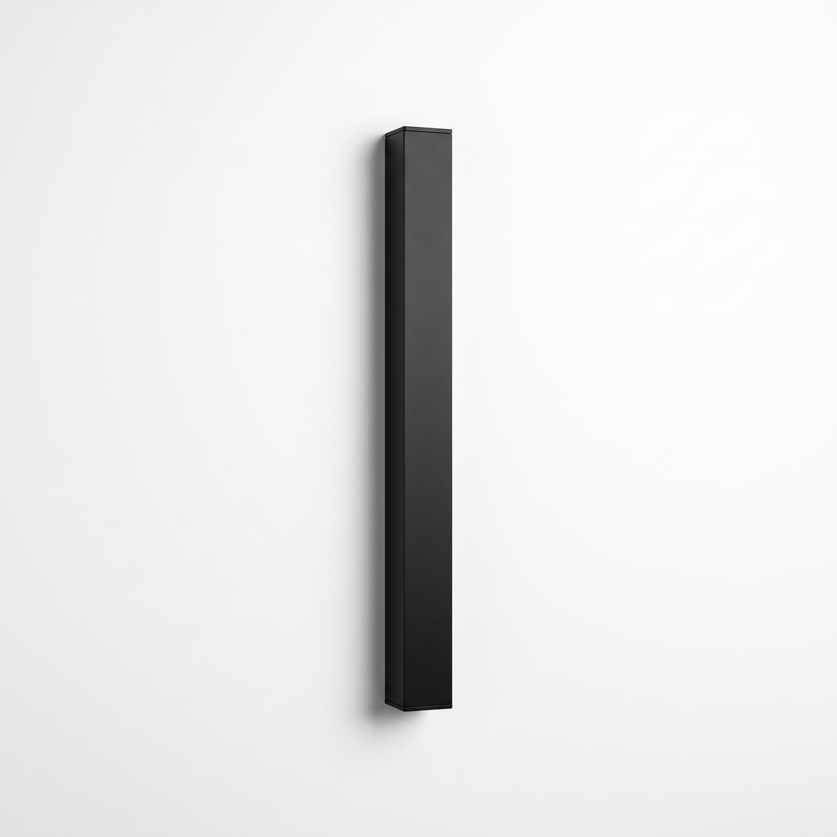Burdekin RGB LED outdoor wall light, a slim black aluminium bar, on a white background