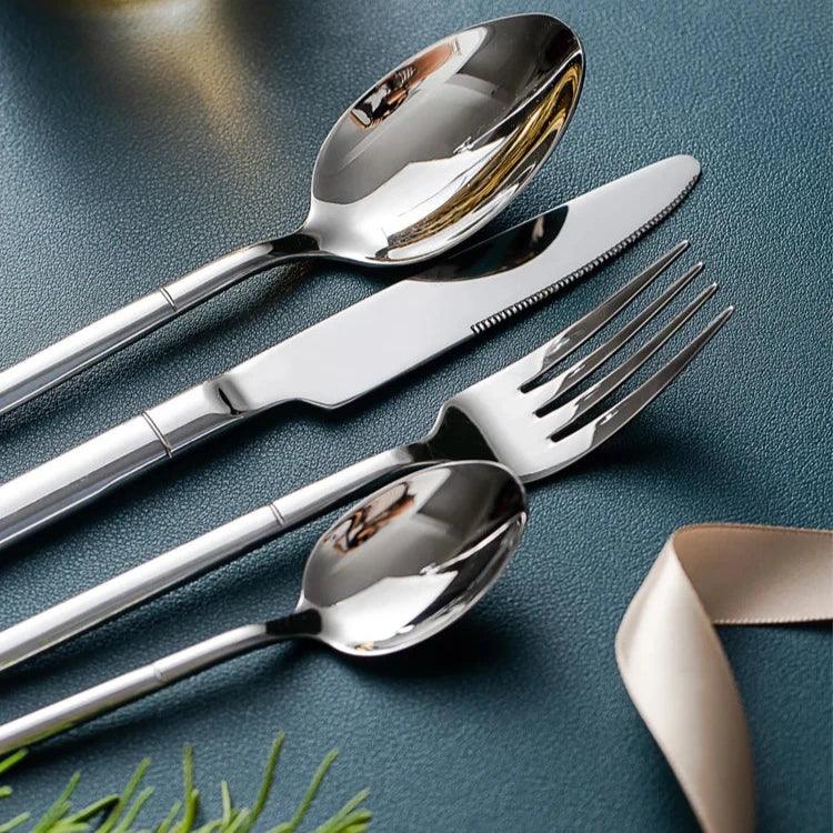 Catalina 24-Piece Cutlery Set arranged in a modern kitchen