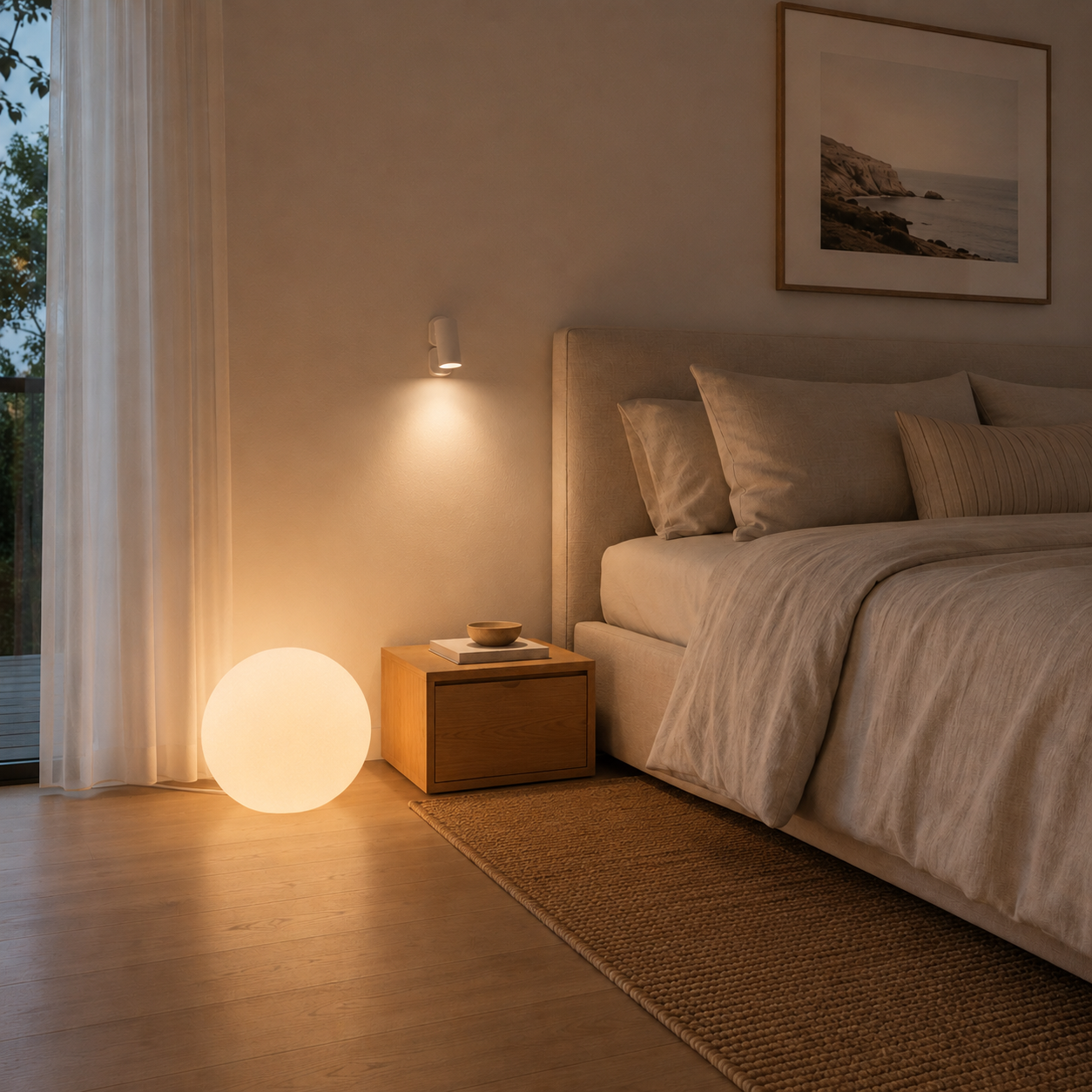 Celestial Ball floor lamp 25cm and 40cm size comparison