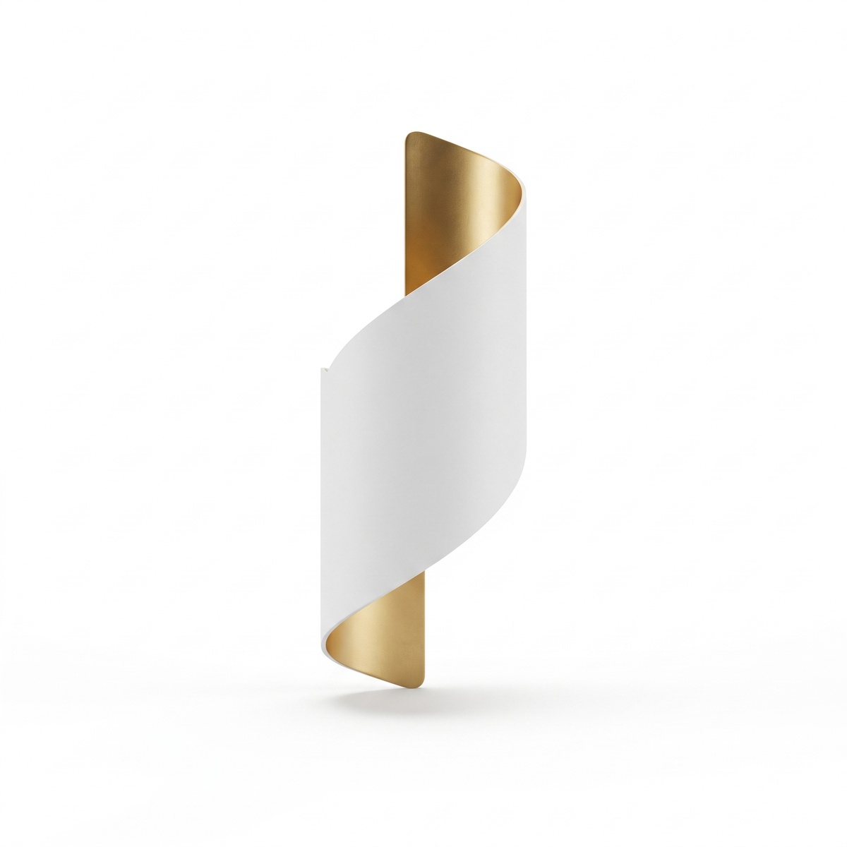 Clarry Outdoor Wall Light in white and gold on a white background