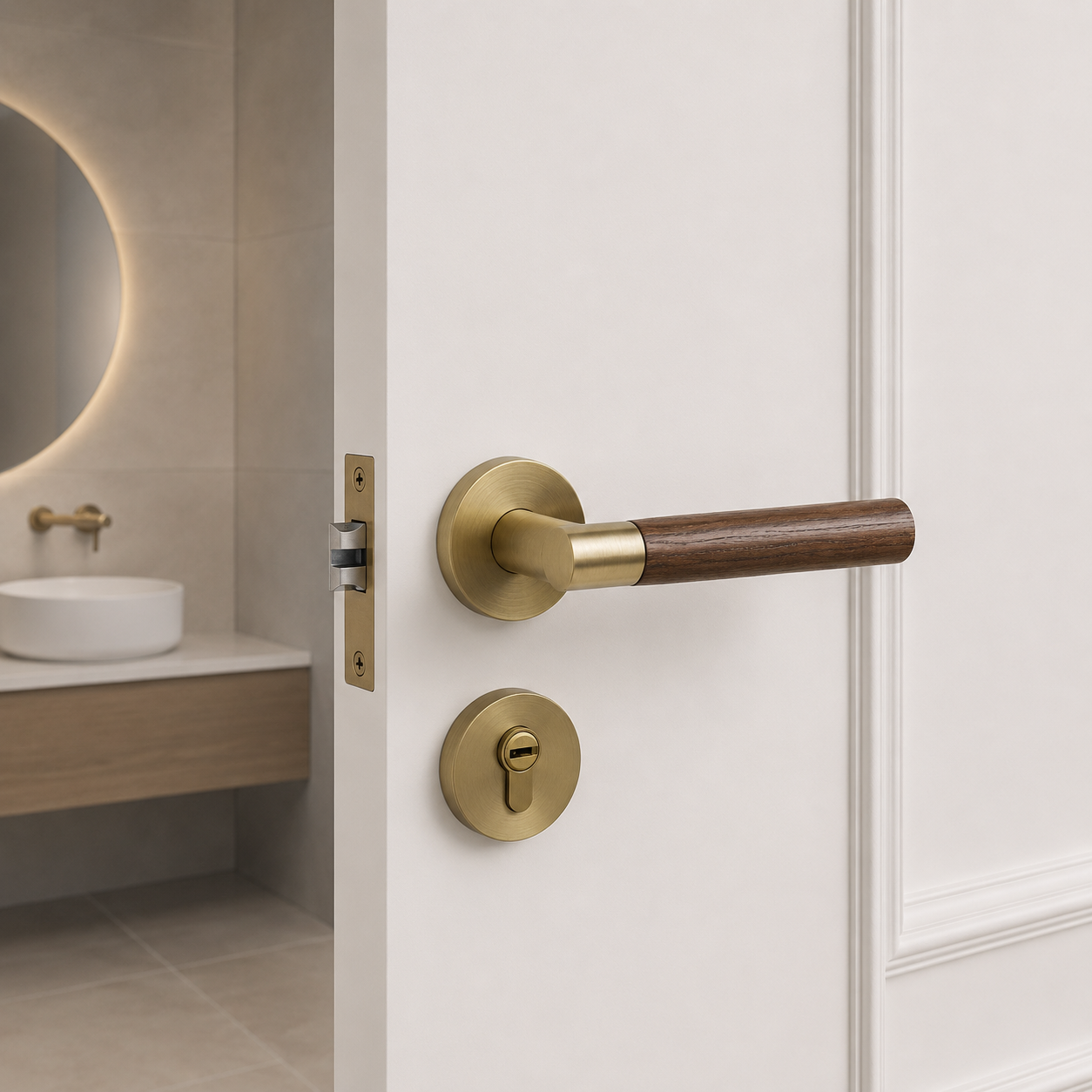 Clovelly Zinc Alloy Door Lock Set shown as a full lock and handle set