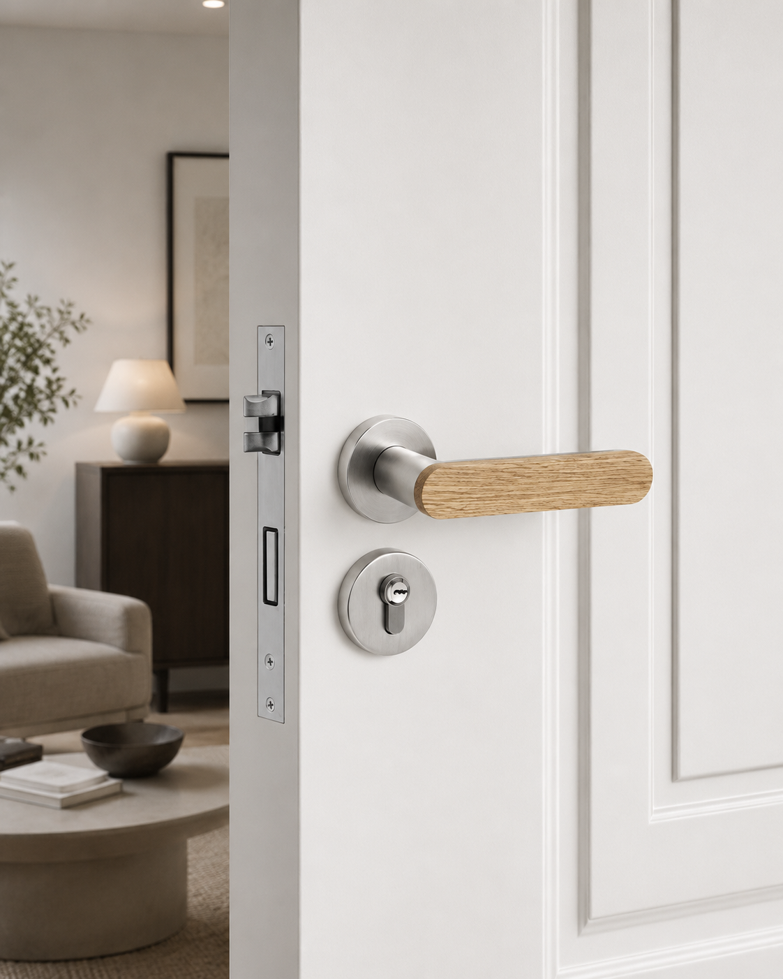 Clovelly Zinc Alloy Door Lock Set – full hardware kit with fixings