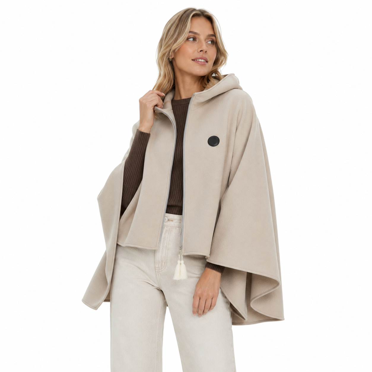 Cocoon USB heated blanket folded showing soft knit jacquard fabric