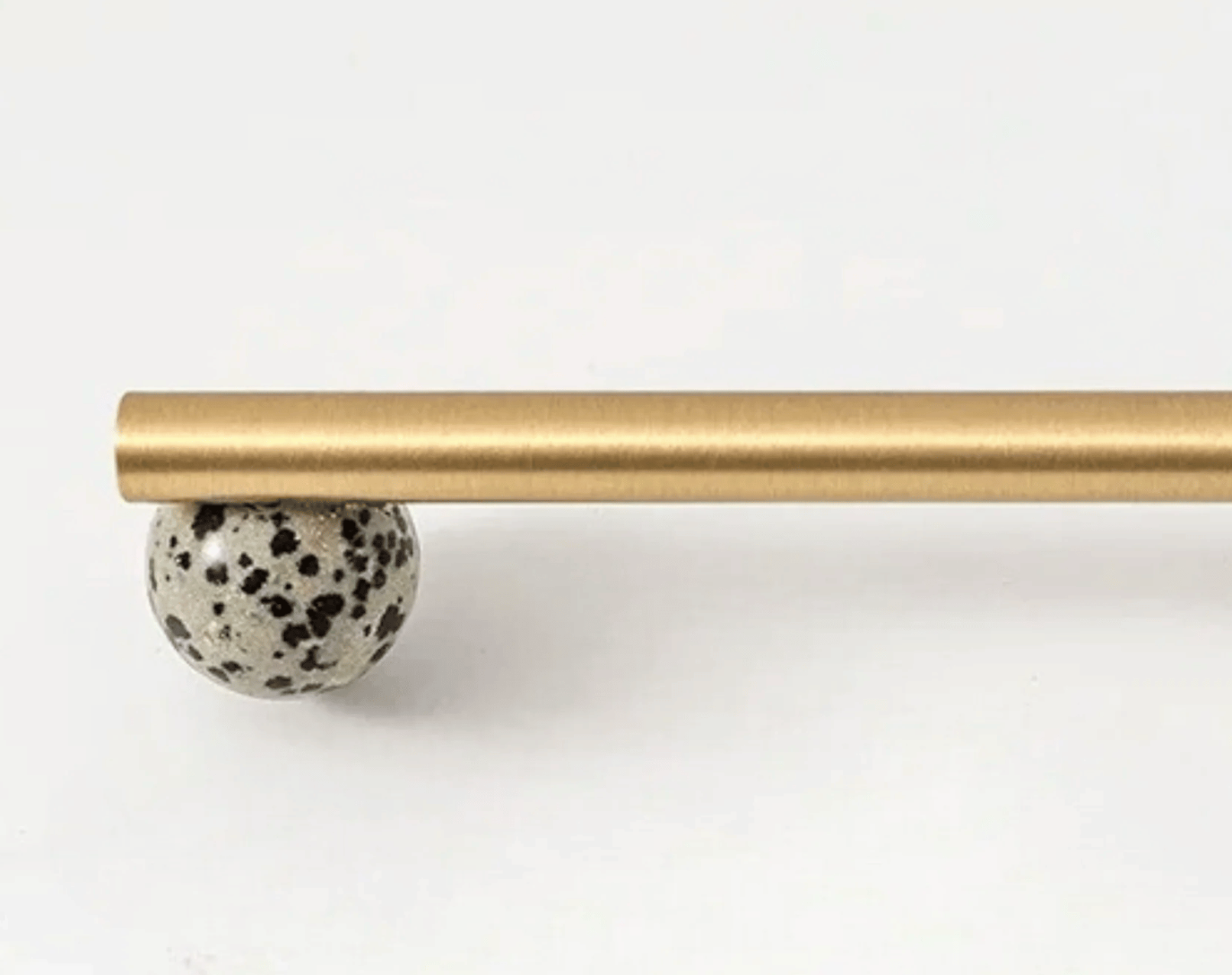 Coogee Brass & Marble Cabinet Handle on a bathroom vanity drawer
