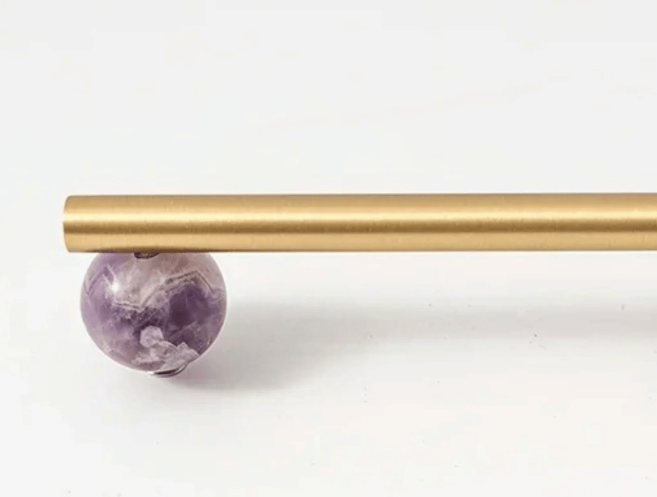 Coogee Brass & Marble Cabinet Handle on a wine cabinet