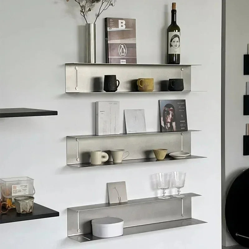 Dalby Stainless Steel Wall Shelf installed in a kitchen