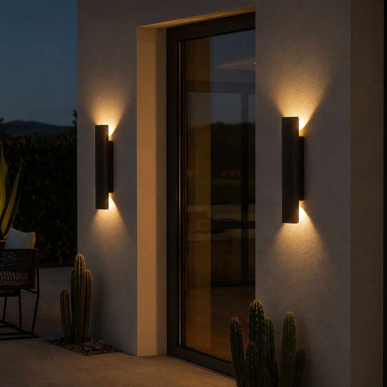 Eli Nordic LED Wall Light in black body, 20.5cm size