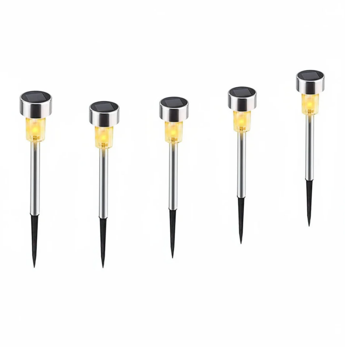 Fairlight Solar Pathway Lights - stainless steel LED garden path lights - product image 2
