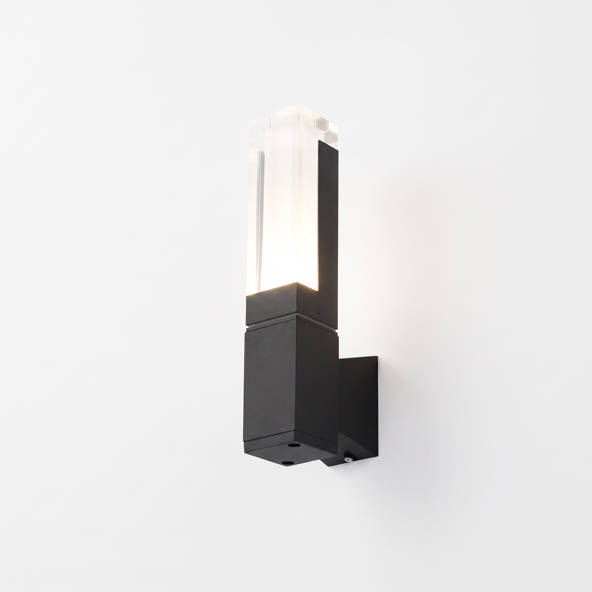 Freo Outdoor Wall Light, 7W single with crystal top, on a white background