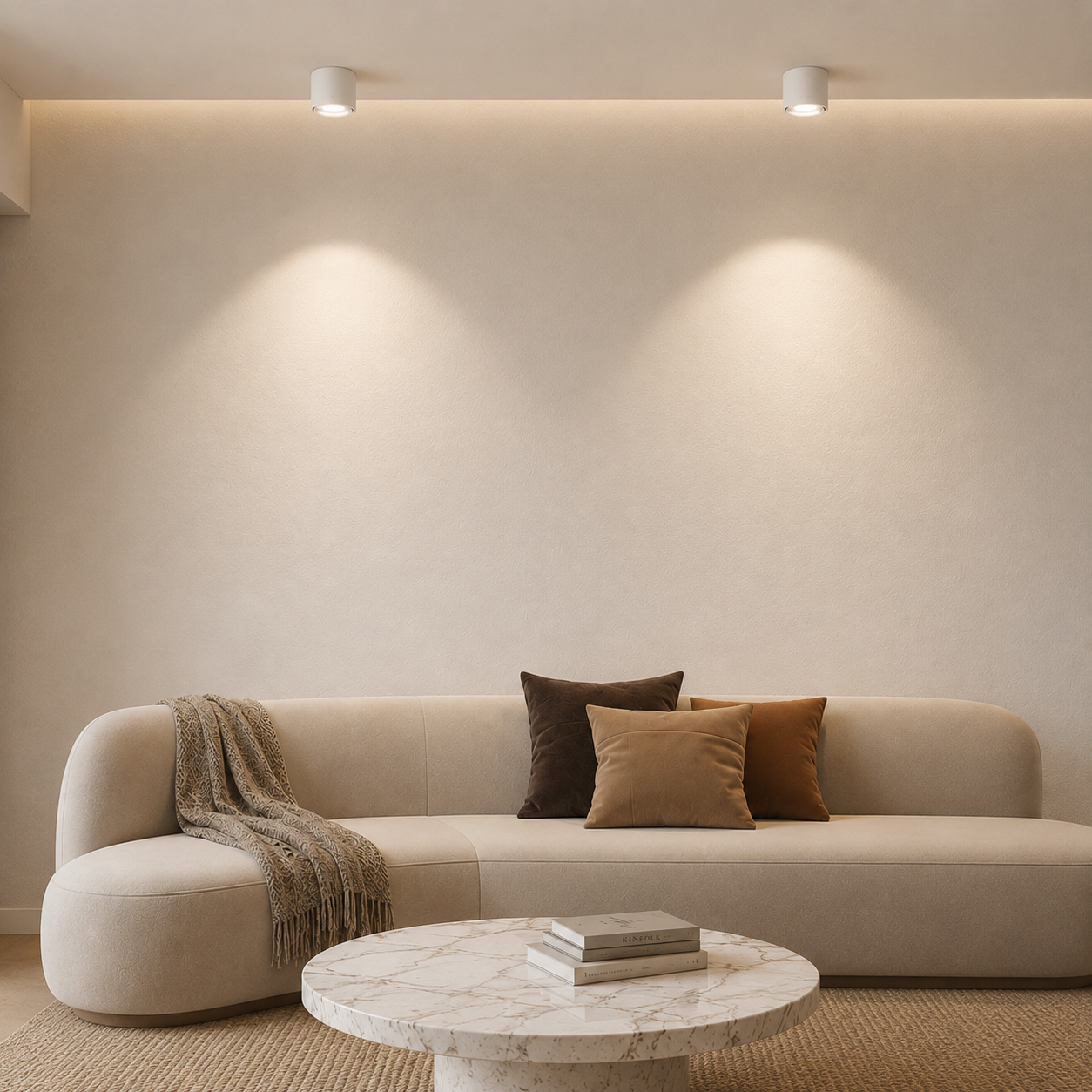 Gannet adjustable LED ceiling lamp in black finish close-up