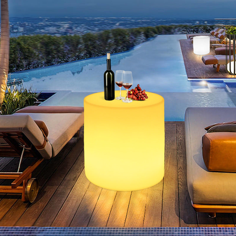 Geri LED Outdoor Coffee Table - round colour changing light up table - product image 1